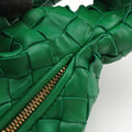Pre-owned Bottega Veneta The Jodie Green lambskin  handbag | stylenewstar
