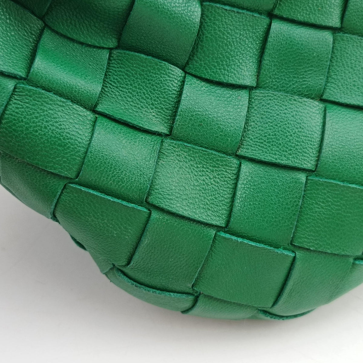 Pre-owned Bottega Veneta The Jodie Green lambskin  handbag | stylenewstar