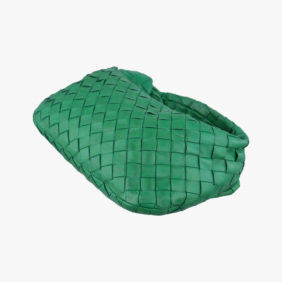 Pre-owned Bottega Veneta The Jodie Green lambskin  handbag | stylenewstar