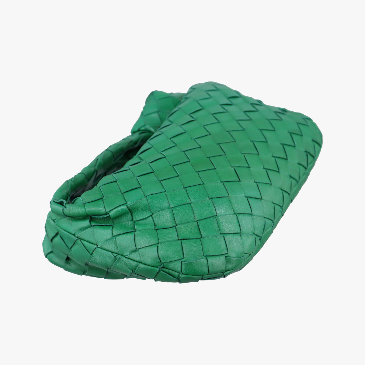 Pre-owned Bottega Veneta The Jodie Green lambskin  handbag | stylenewstar