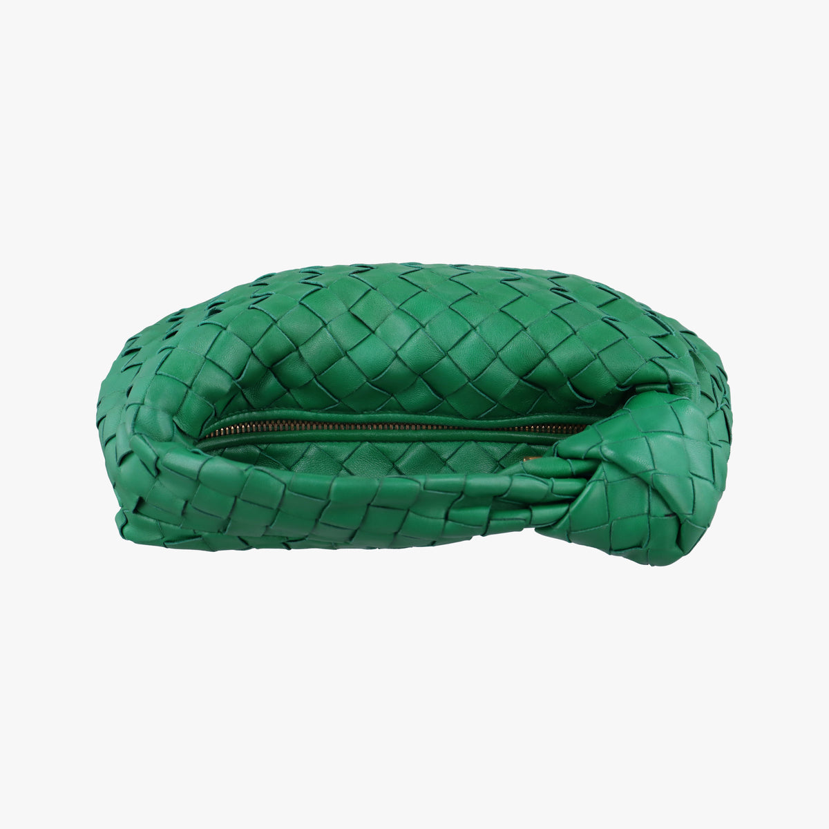 Pre-owned Bottega Veneta The Jodie Green lambskin  handbag | stylenewstar