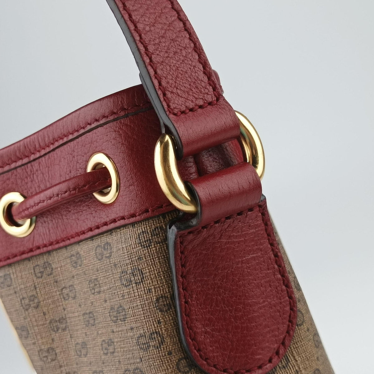 Doraemon collaboration Brown x red PVC coated canvas×Leather 655597 A034153779ドラえもんコラボ ブラウンxレッド PVCコーティングキャンバス×レザー 655597 A034153779