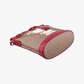 Doraemon collaboration Brown x red PVC coated canvas×Leather 655597 A034153779ドラえもんコラボ ブラウンxレッド PVCコーティングキャンバス×レザー 655597 A034153779