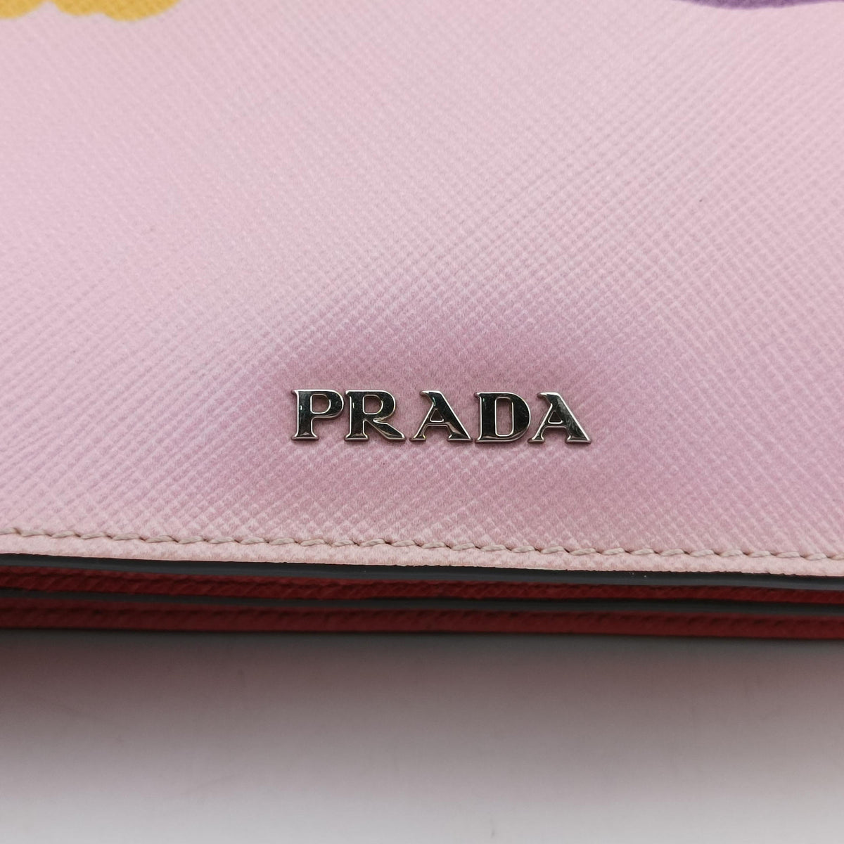 Lip print pink×Multicolour Saffiano Leather 231リッププリント ピンク×マルチカラー サフィアーノレザー 231