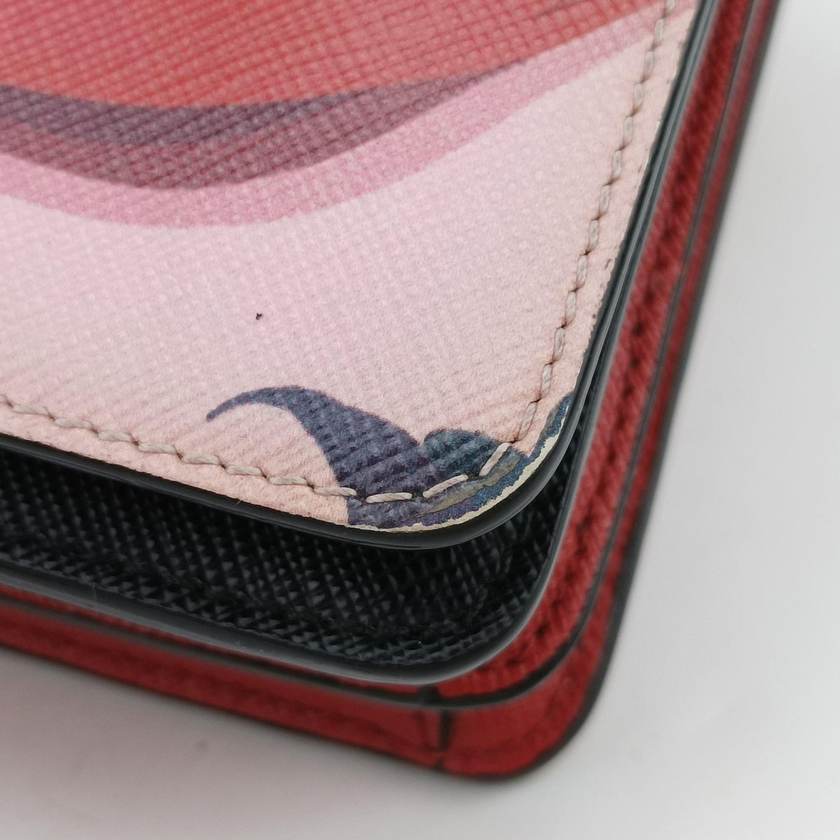 Lip print pink×Multicolour Saffiano Leather 231リッププリント ピンク×マルチカラー サフィアーノレザー 231