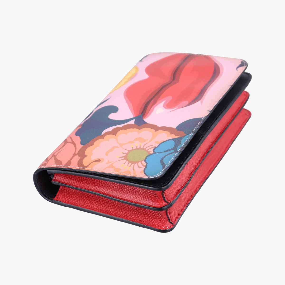 Lip print pink×Multicolour Saffiano Leather 231リッププリント ピンク×マルチカラー サフィアーノレザー 231