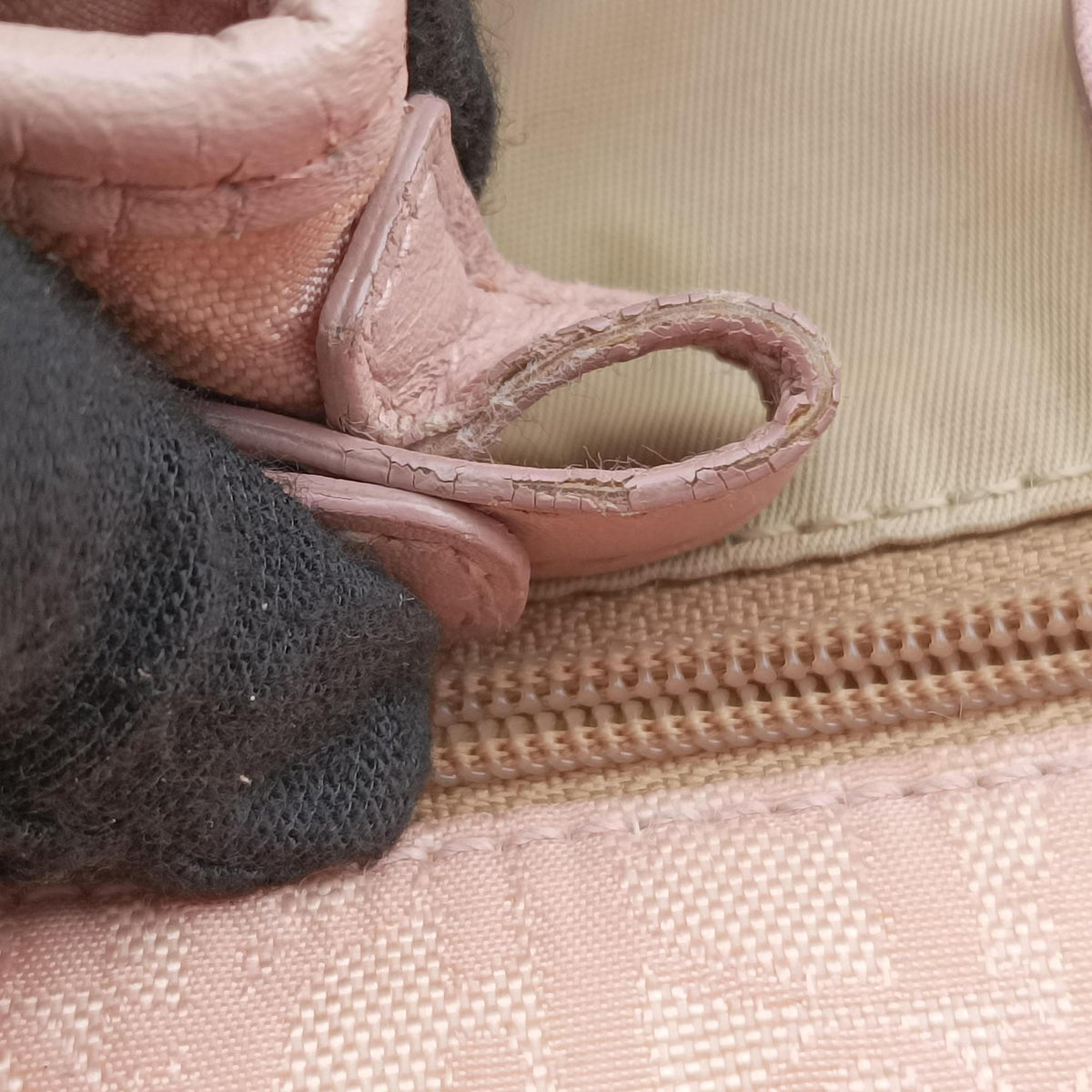 Lovely Pink Canvas × Leather 03-BO-0077ラブリー ピンク キャンバス × レザー 03-BO-0077