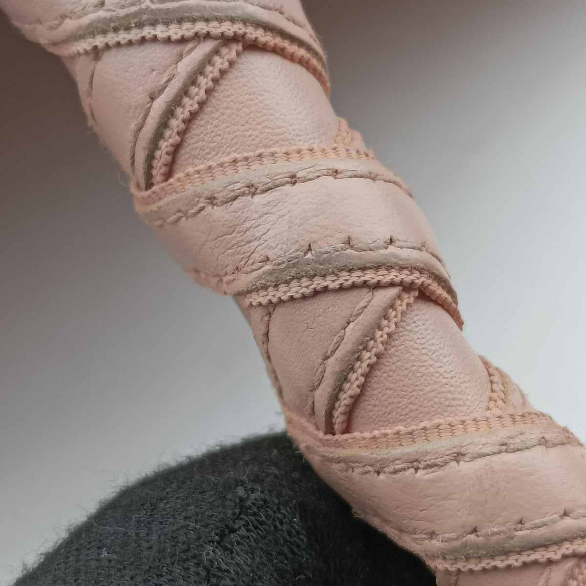 Lovely Pink Canvas × Leather 03-BO-0077ラブリー ピンク キャンバス × レザー 03-BO-0077