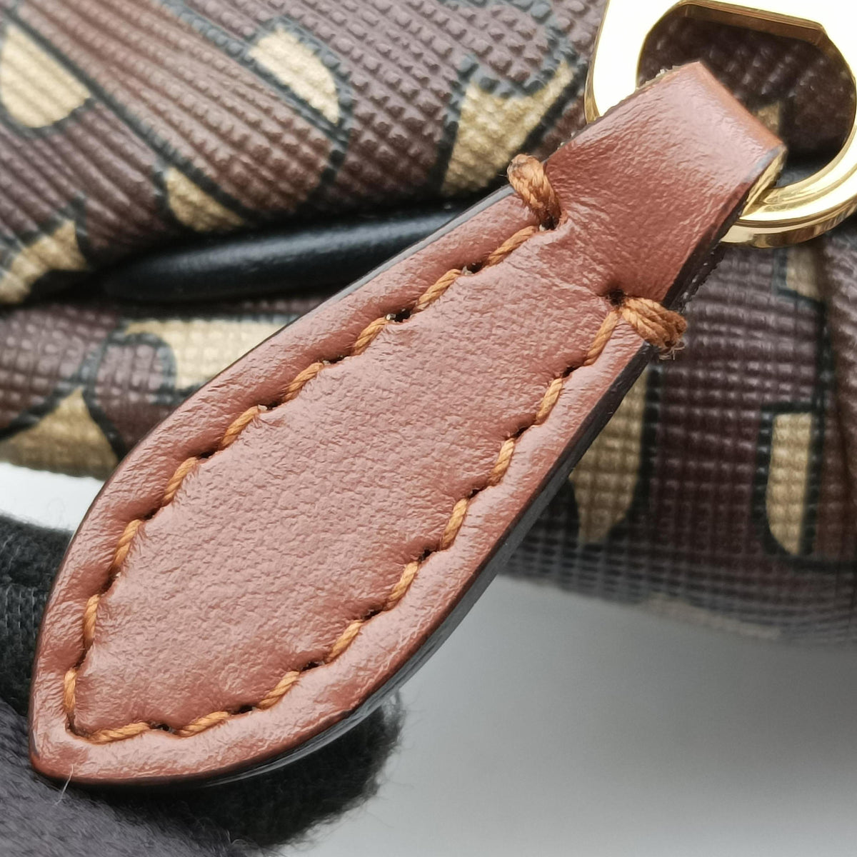 Monogram Stripe Brown×Multicolour PVC coated canvas x leather ITSAMSRL3335CAMモノグラムストライプ ブラウン×マルチカラー PVCコーティングキャンバス×レザー ITSAMSRL3335CAM