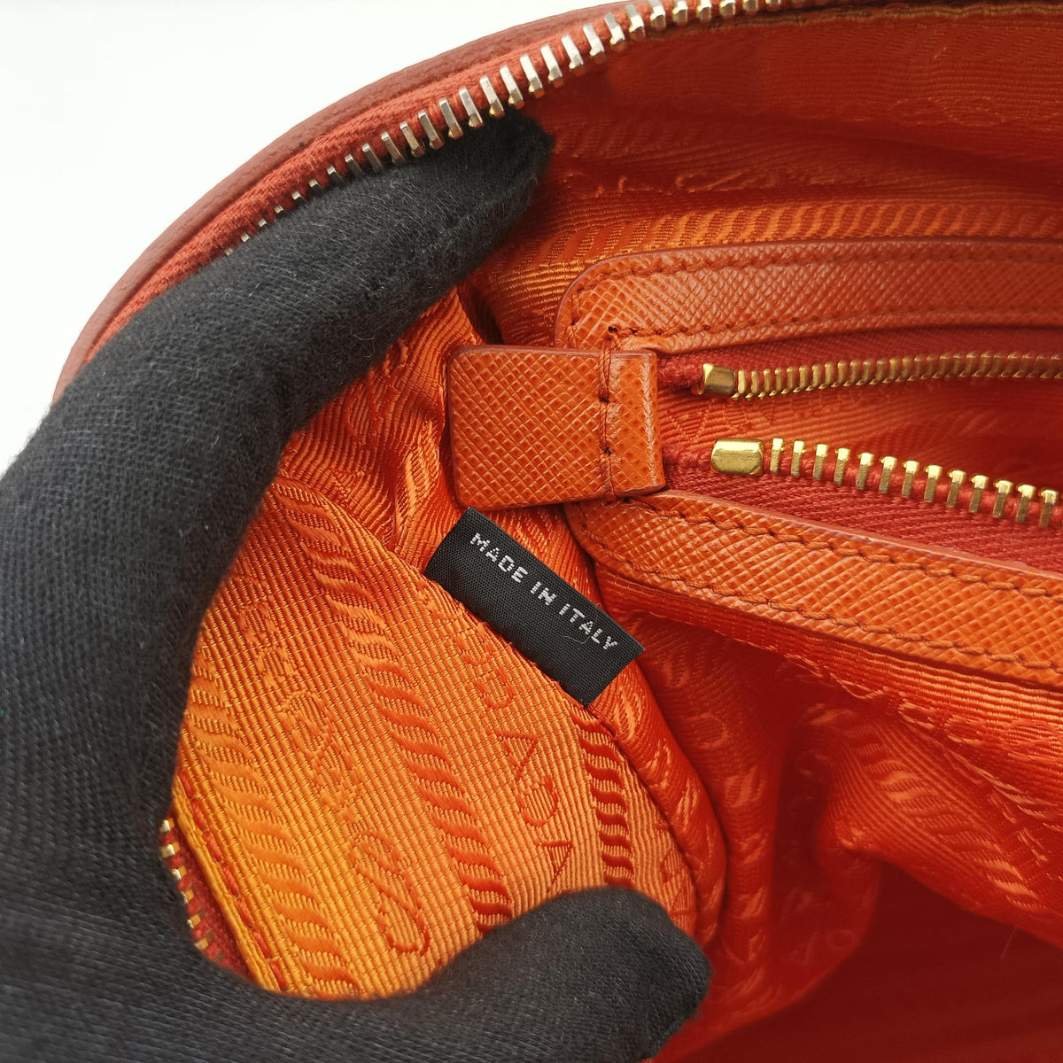 bowling Orange SAFFIANO Leather 64ボウリング オレンジ サフィアーノレザー 64