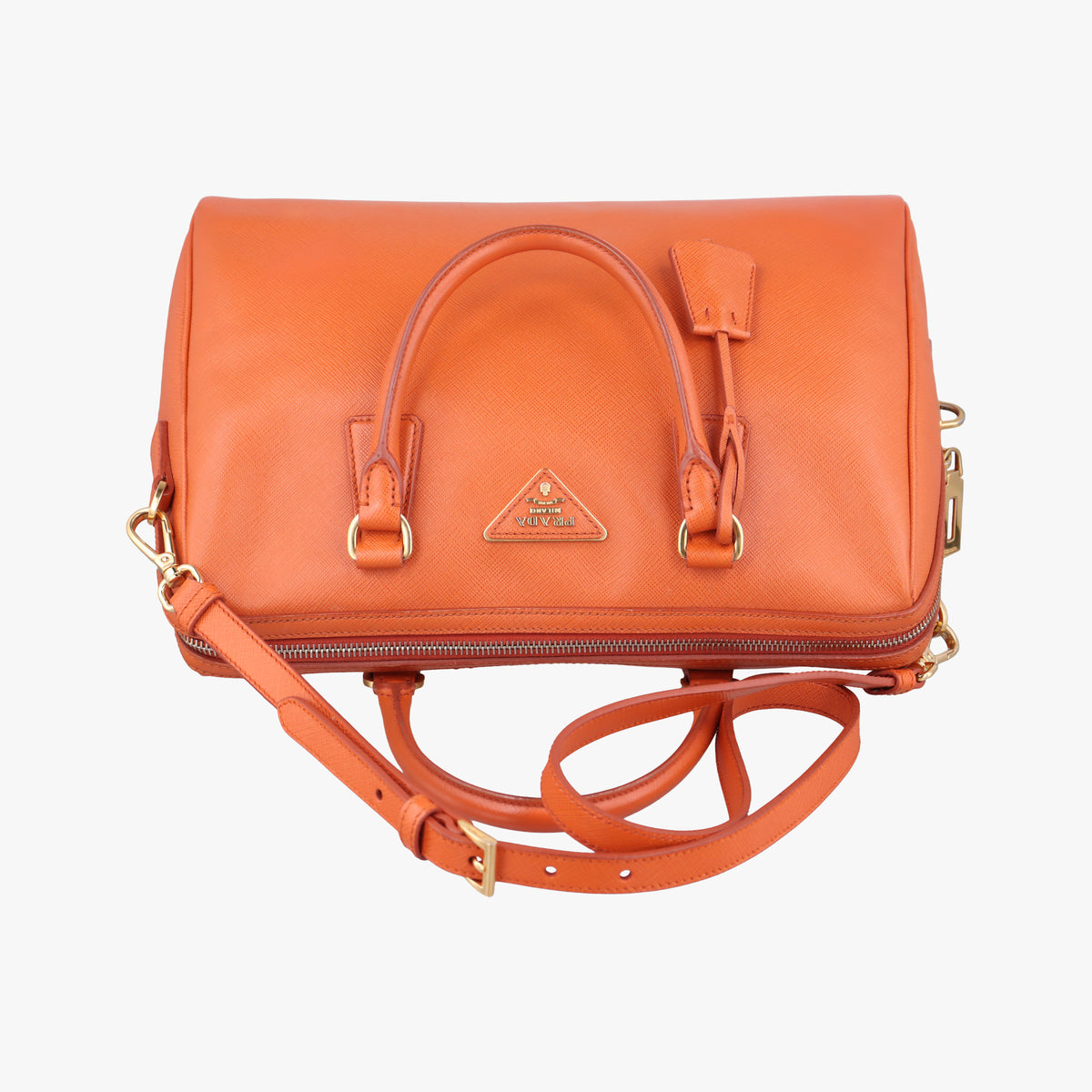 bowling Orange SAFFIANO Leather 64ボウリング オレンジ サフィアーノレザー 64