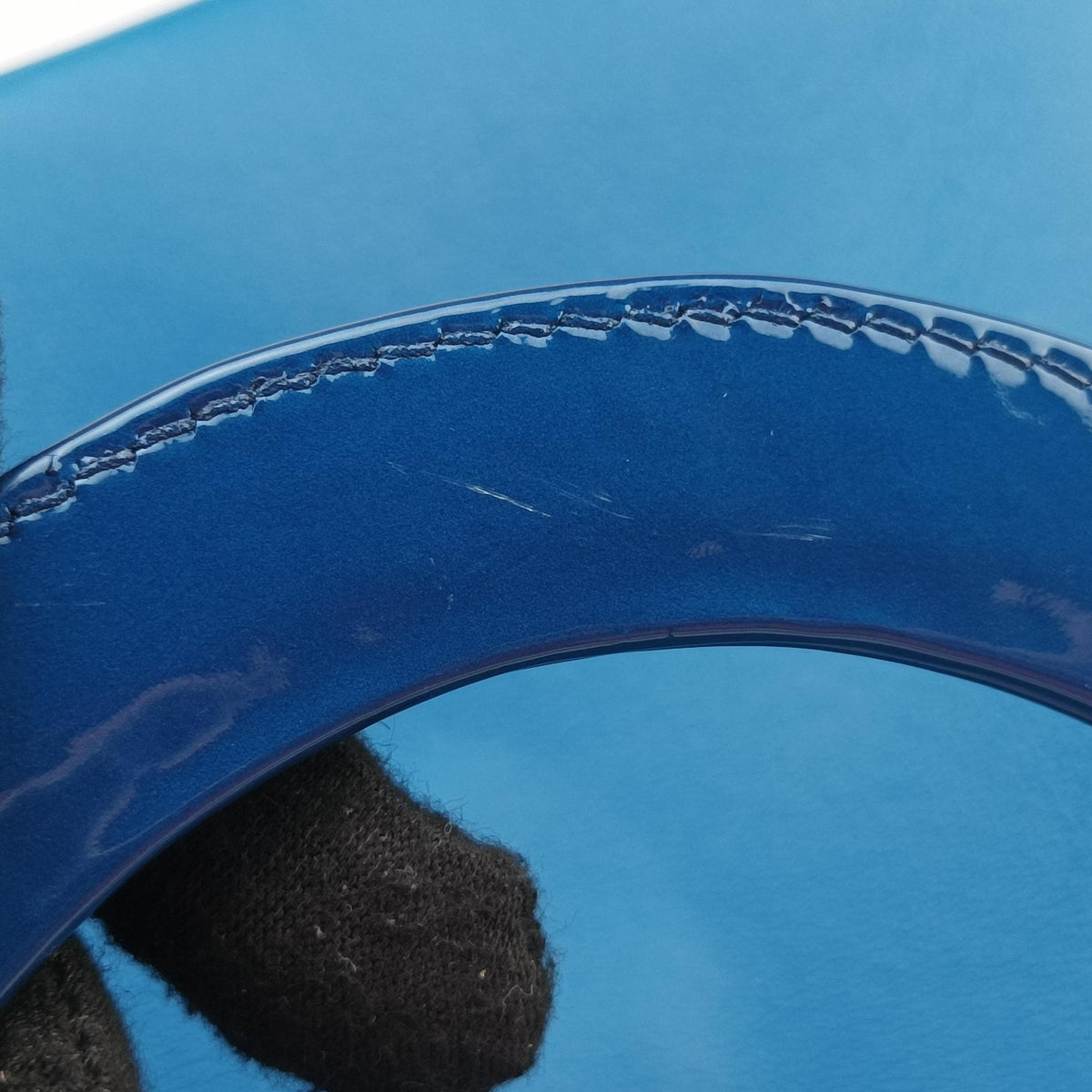 Diorissimo Blue Patent  x Leather 09-MA-1105ディオリッシモ ブルー エナメル x レザー 09-MA-1105