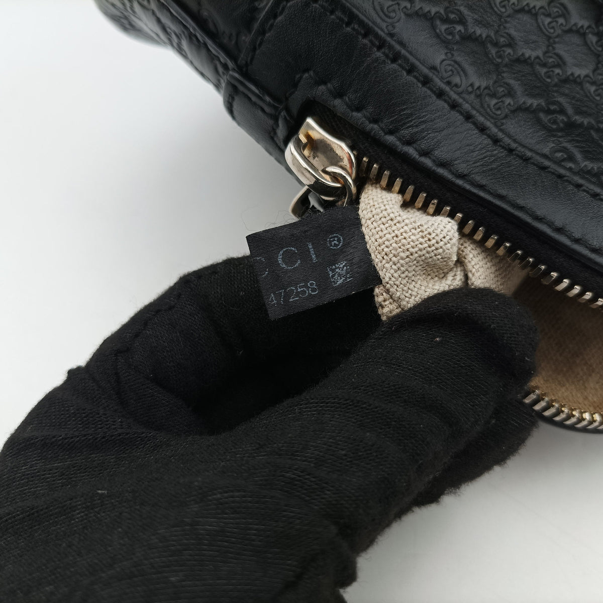 Microguccissima Black Leather 449654 H026847258マイクログッチシマ ブラック レザー 449654 H026847258