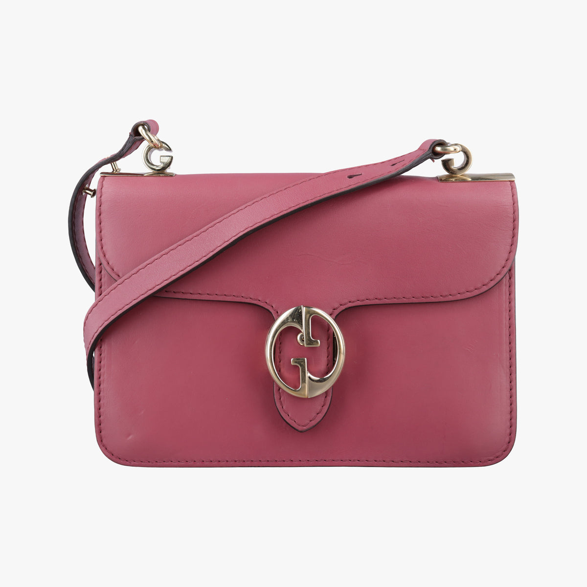 Interlocking 1973 Flap Pink Leather 277522 I010574779インターロッキング 1973 フラップ ピンク レザー 277522 I010574779