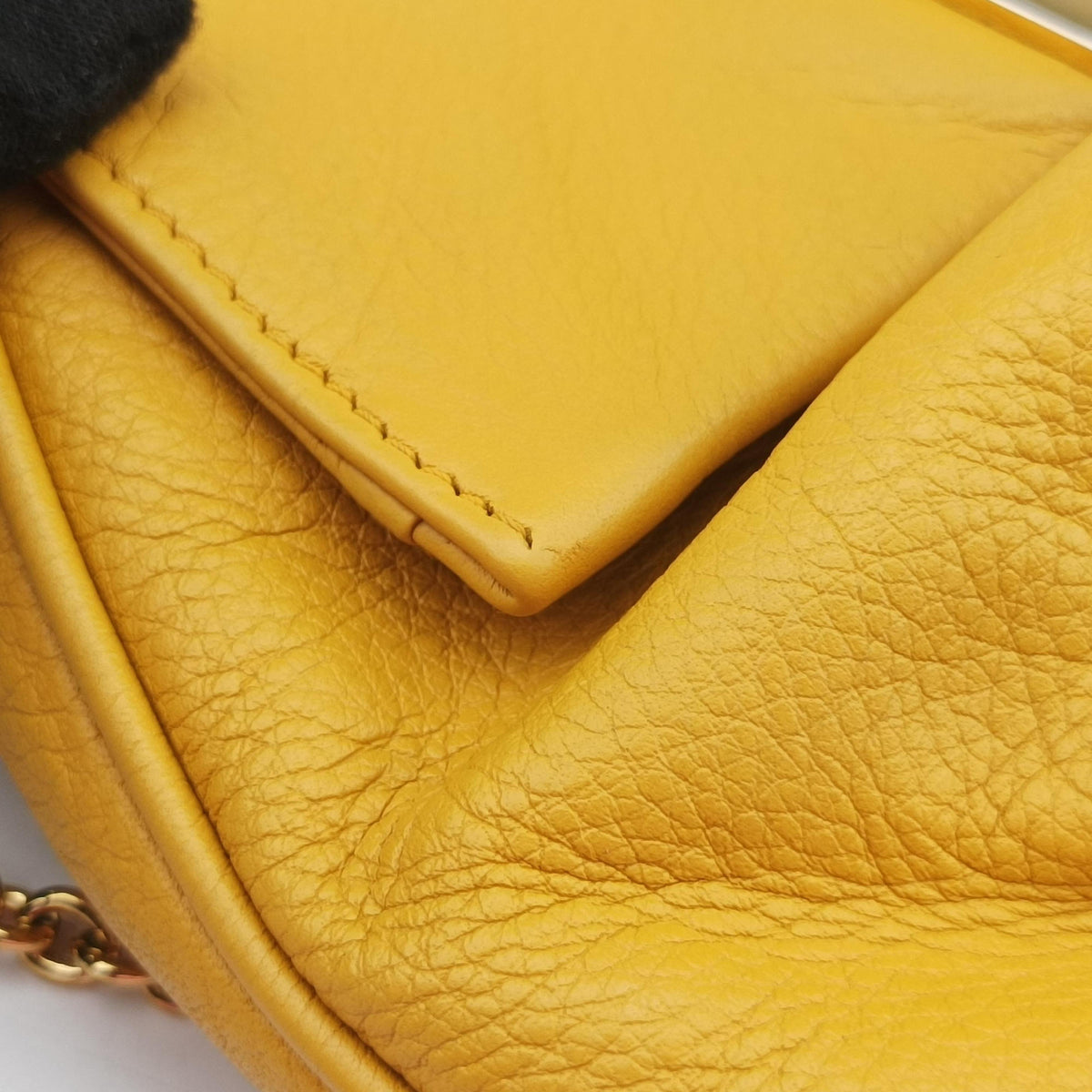 Fendista Pochette Yellow Leather 8M0376 8M0376-ANC-198-2516フェンディスタ ポシェット イエロー レザー 8M0376 8M0376-ANC-198-2516