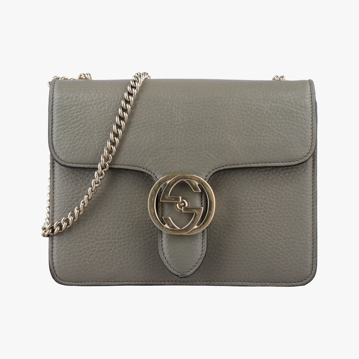 Interlocking G Grey Leather 510304 A029726000インターロッキングG グレー レザー 510304 A029726000