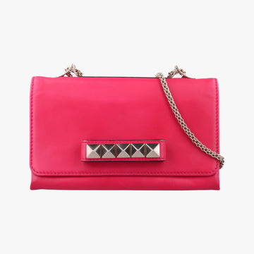 Rockstud Va Va Voom Rose Leather BU 0975 1ロックスタッズ ヴァ ヴァ ヴーム ローズ レッド レザー BU 0975 1