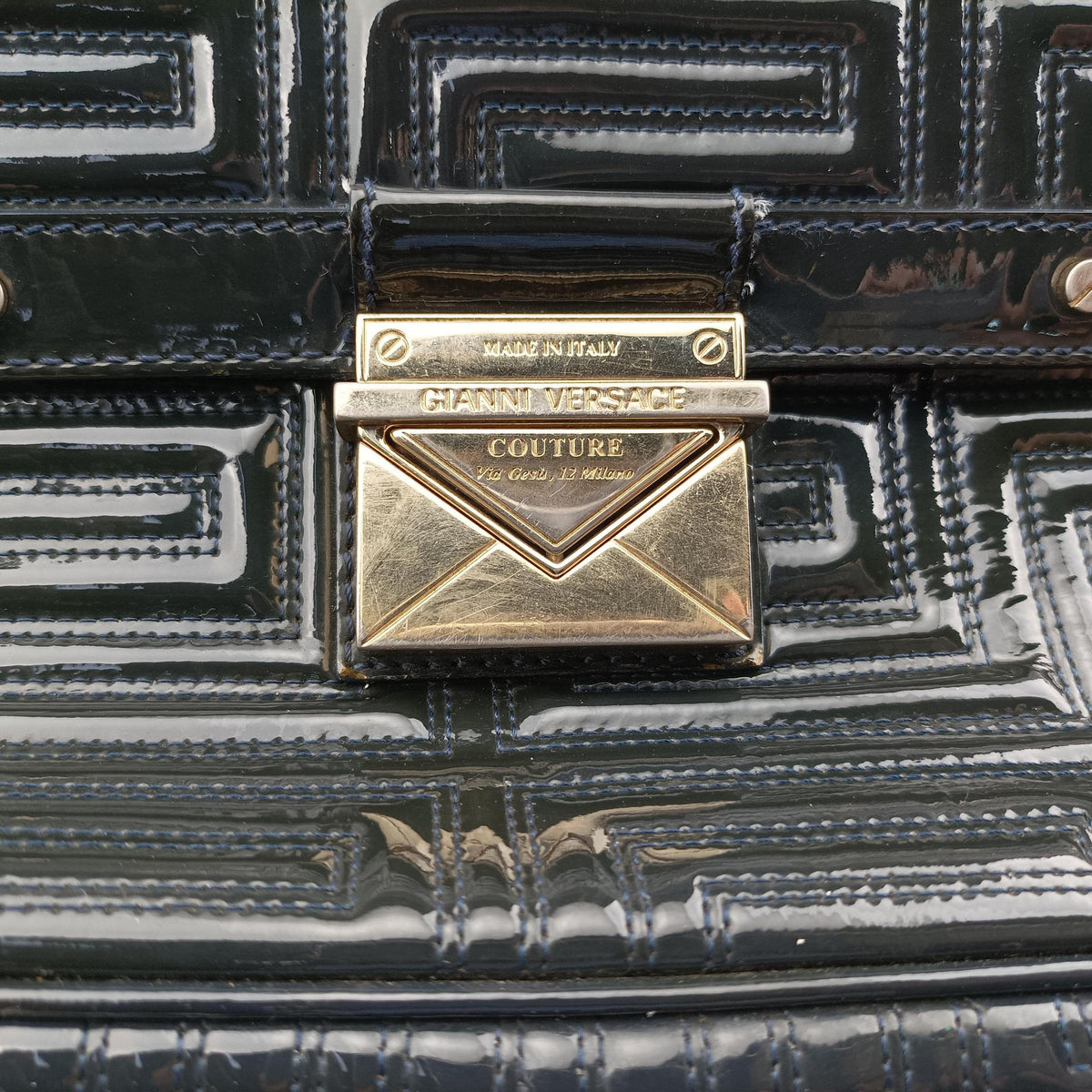 Couture quilted Black Patent Leather クチュール キルティング ブラック パテント