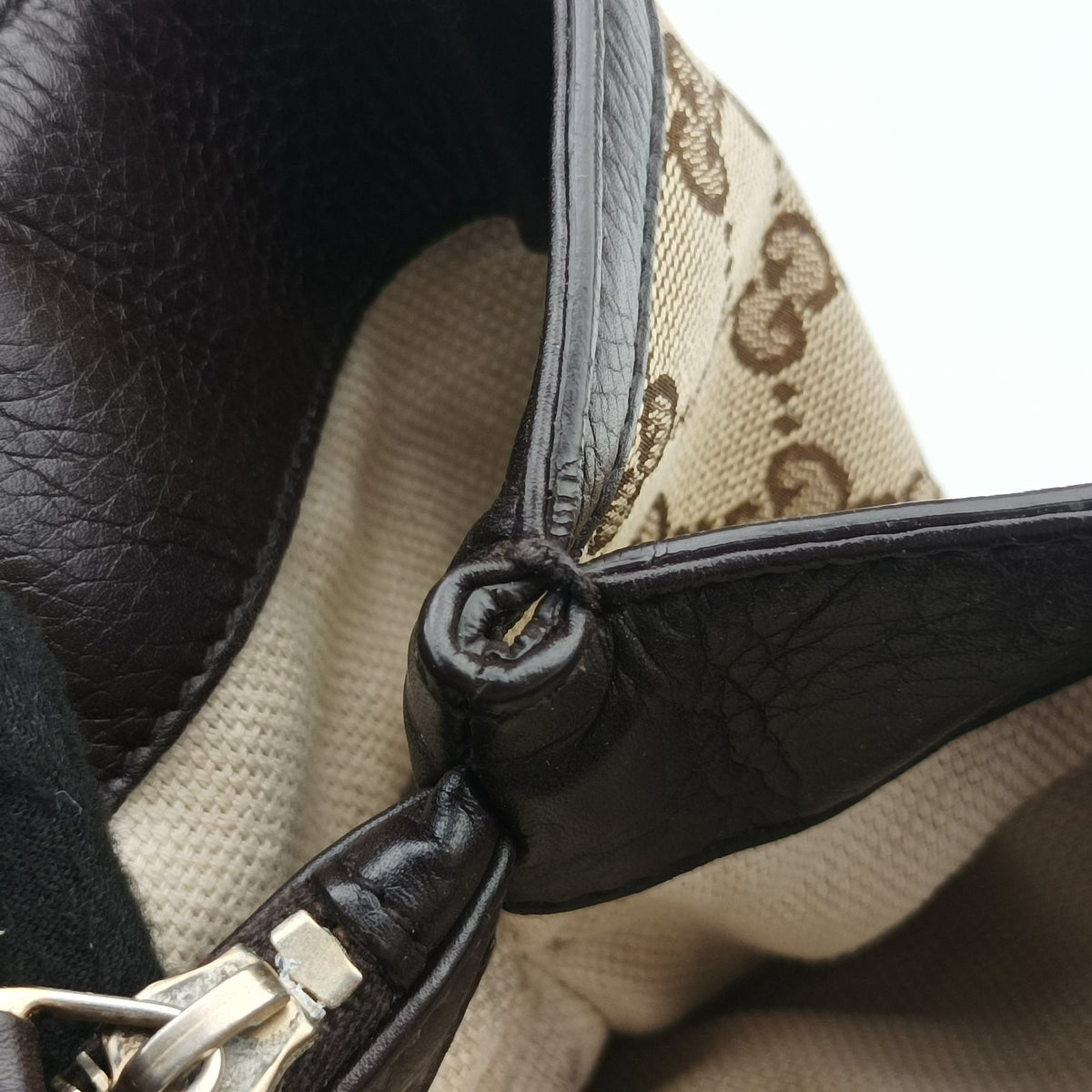 Bamboo Beige×Brown Canvas×Leather 282317 H010868917バンブー ベージュ×ブラウン キャンバス×レザー 282317 H010868917