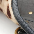 Muse to Black×Brown Leather×ponyhair 283761 283761.527412ミューズトゥ ブラッ×クブラウン レザー×ハラコ 283761 283761.527412