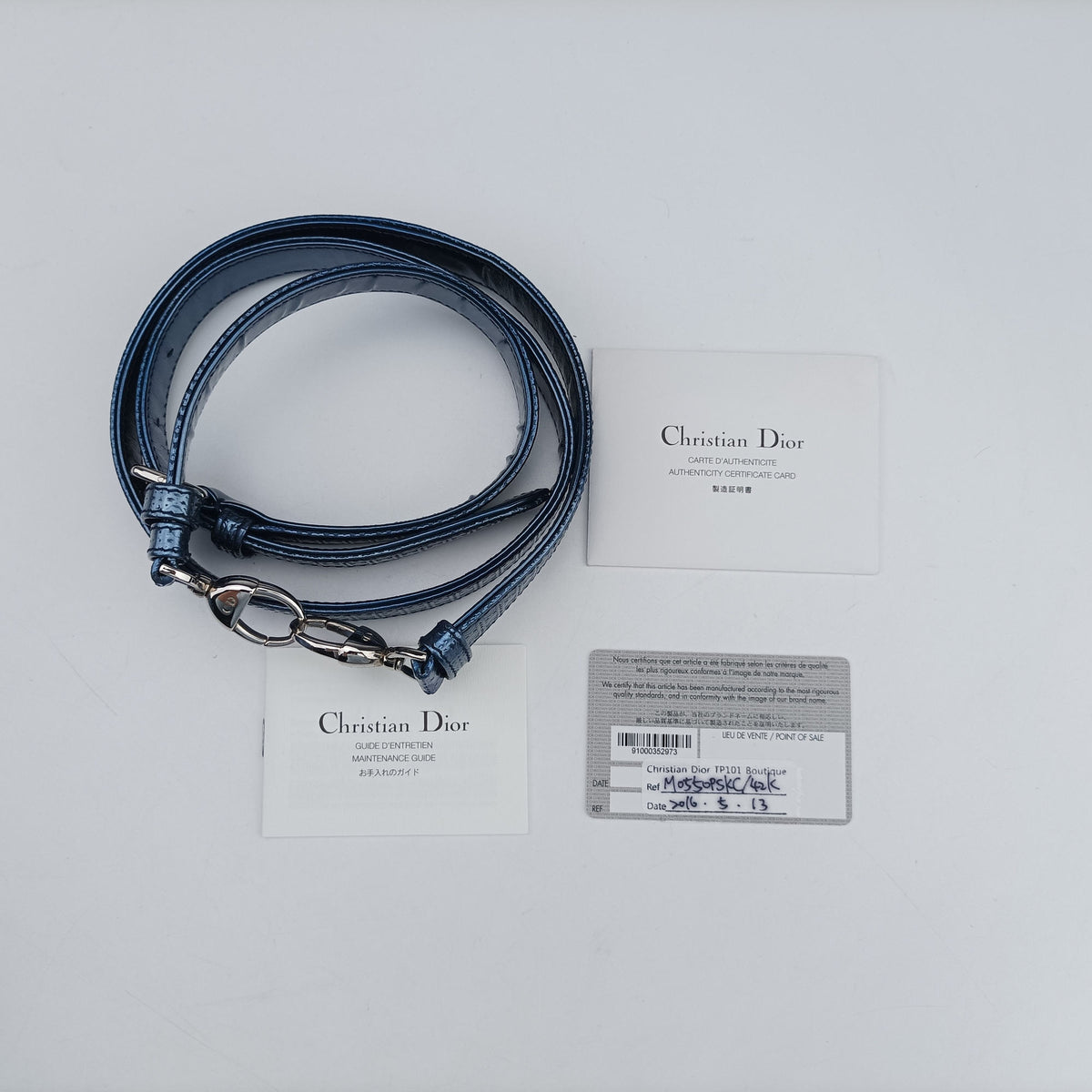 Lady Dior Blue Enamel 16-BO-0136レディーディオール ブルー エナメル 16-BO-0136