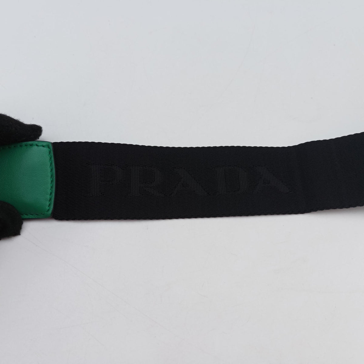 triangle embossed logo Green Leather 1BH190 7/Dトライアングル エンボスロゴ グリーン レザー 1BH190 7/D