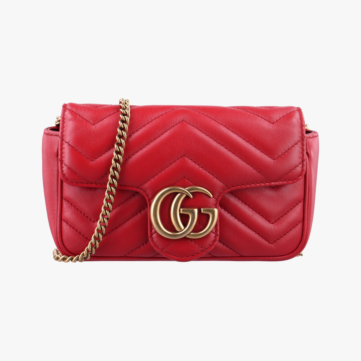 GG Marmont Red Leather 476433 GGマーモント レッド レザー 476433