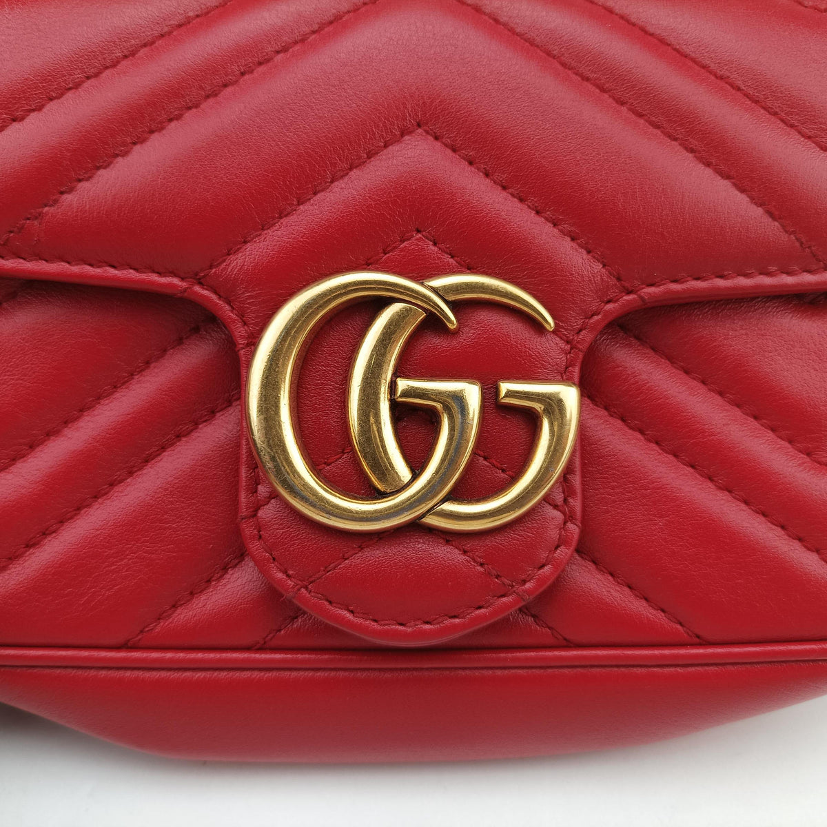 GG Marmont Red Leather 476433 GGマーモント レッド レザー 476433