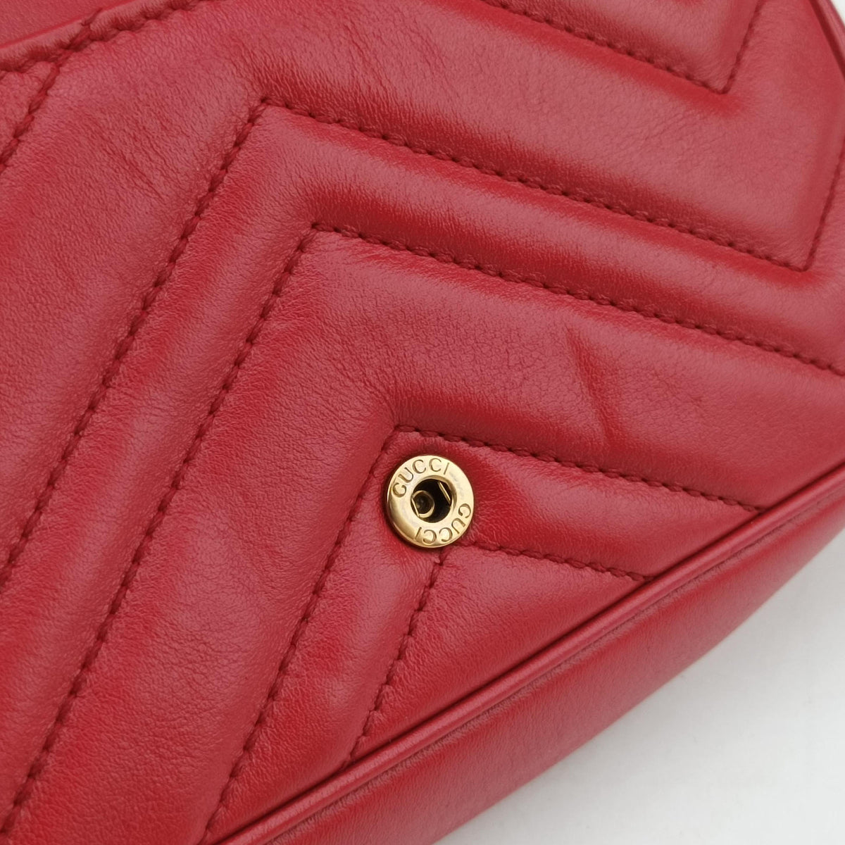 GG Marmont Red Leather 476433 GGマーモント レッド レザー 476433