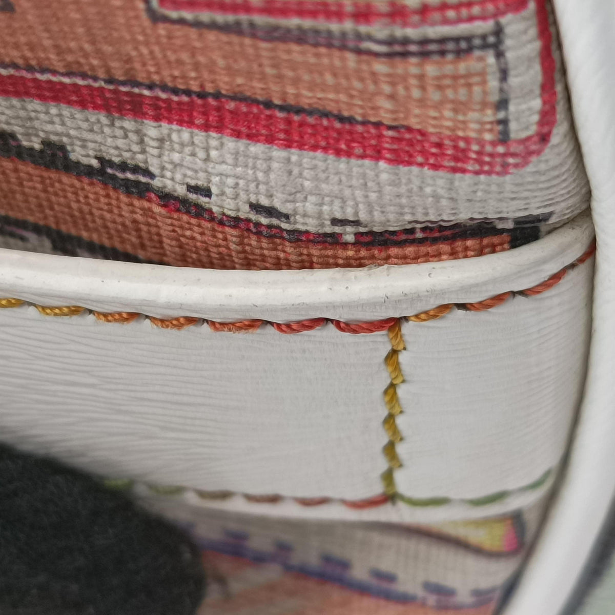 Zucca Boston White x Multicolor PVC coated canvas 8BL068 2305/8BL068/BBP/099ズッカ ボストン ホワイト x マルチカラー PVCコーティングキャンバス 8BL068 2305/8BL068/BBP/099