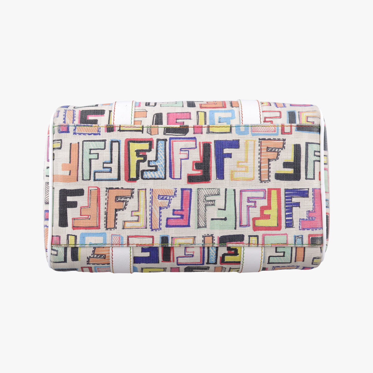 Zucca Boston White x Multicolor PVC coated canvas 8BL068 2305/8BL068/BBP/099ズッカ ボストン ホワイト x マルチカラー PVCコーティングキャンバス 8BL068 2305/8BL068/BBP/099