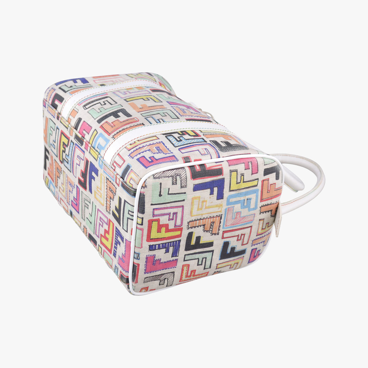 Zucca Boston White x Multicolor PVC coated canvas 8BL068 2305/8BL068/BBP/099ズッカ ボストン ホワイト x マルチカラー PVCコーティングキャンバス 8BL068 2305/8BL068/BBP/099