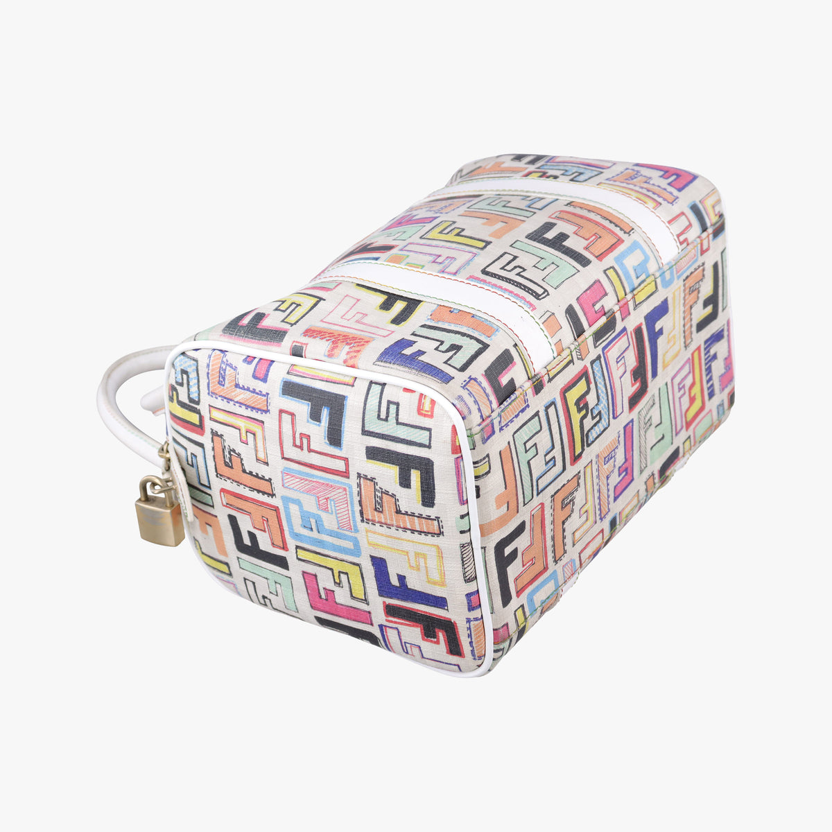Zucca Boston White x Multicolor PVC coated canvas 8BL068 2305/8BL068/BBP/099ズッカ ボストン ホワイト x マルチカラー PVCコーティングキャンバス 8BL068 2305/8BL068/BBP/099