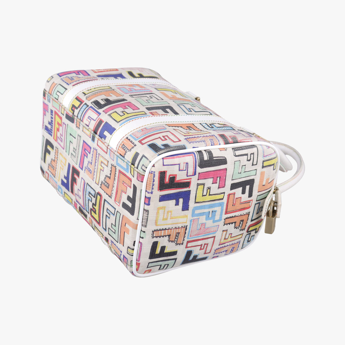 Zucca Boston White x Multicolor PVC coated canvas 8BL068 2305/8BL068/BBP/099ズッカ ボストン ホワイト x マルチカラー PVCコーティングキャンバス 8BL068 2305/8BL068/BBP/099