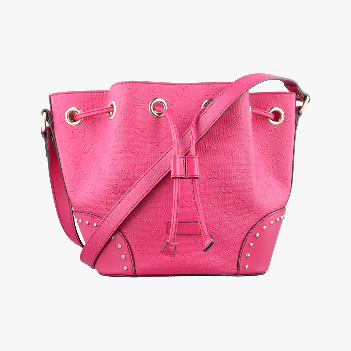 Bright Diamante Bucket Red Leather 354229 H017549282ブライトディアマンテ バケット レッド レザー 354229 H017549282