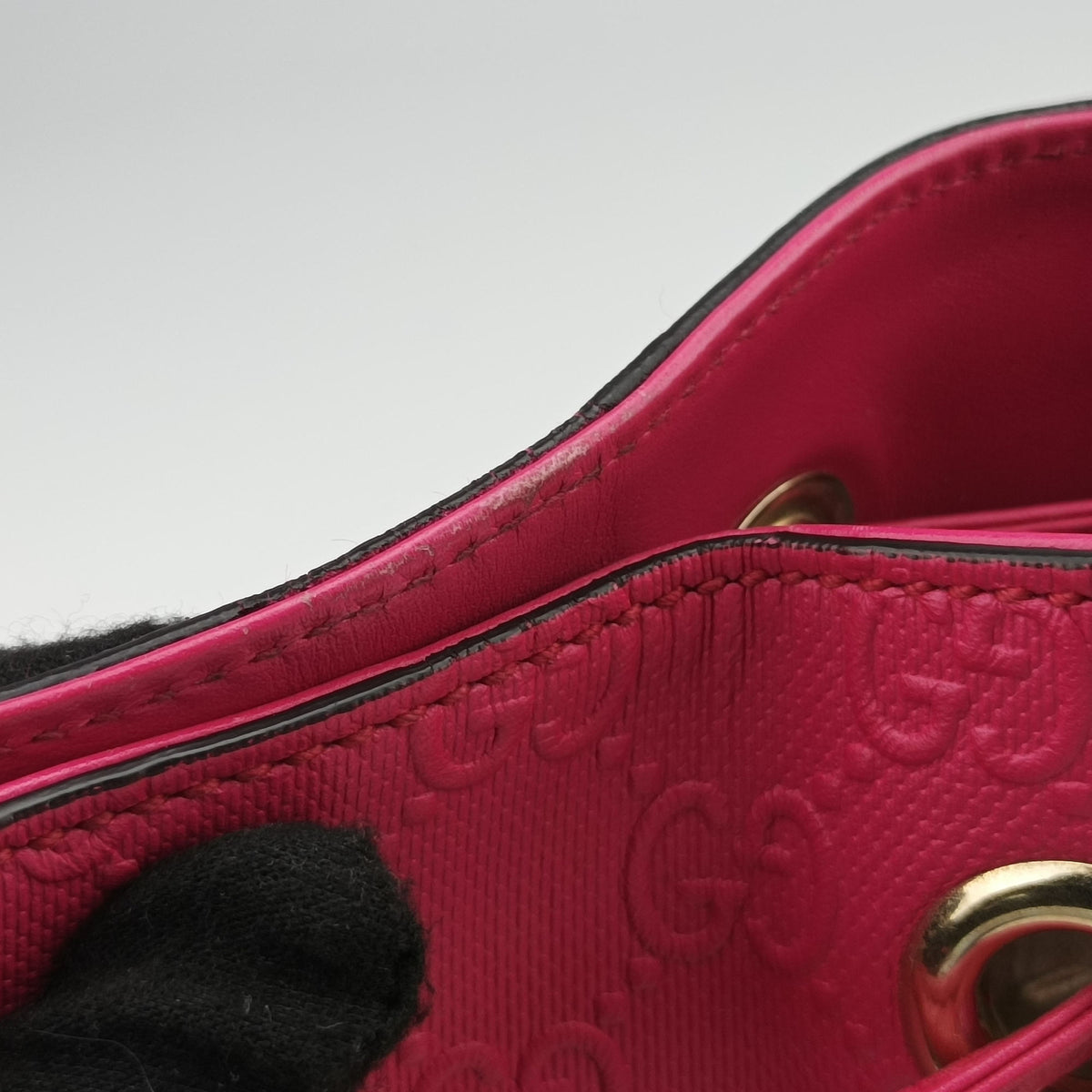 Bright Diamante Bucket Red Leather 354229 H017549282ブライトディアマンテ バケット レッド レザー 354229 H017549282