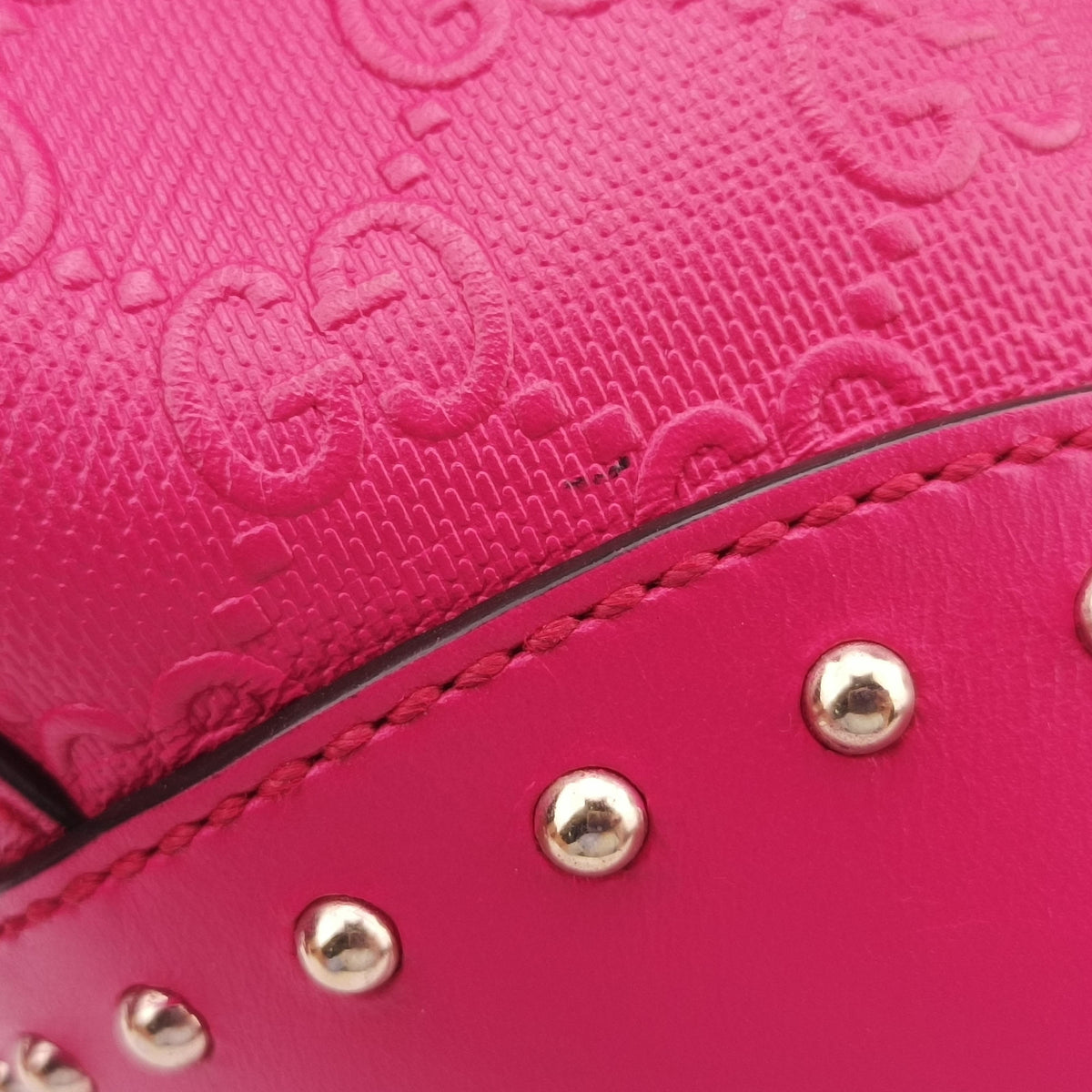 Bright Diamante Bucket Red Leather 354229 H017549282ブライトディアマンテ バケット レッド レザー 354229 H017549282