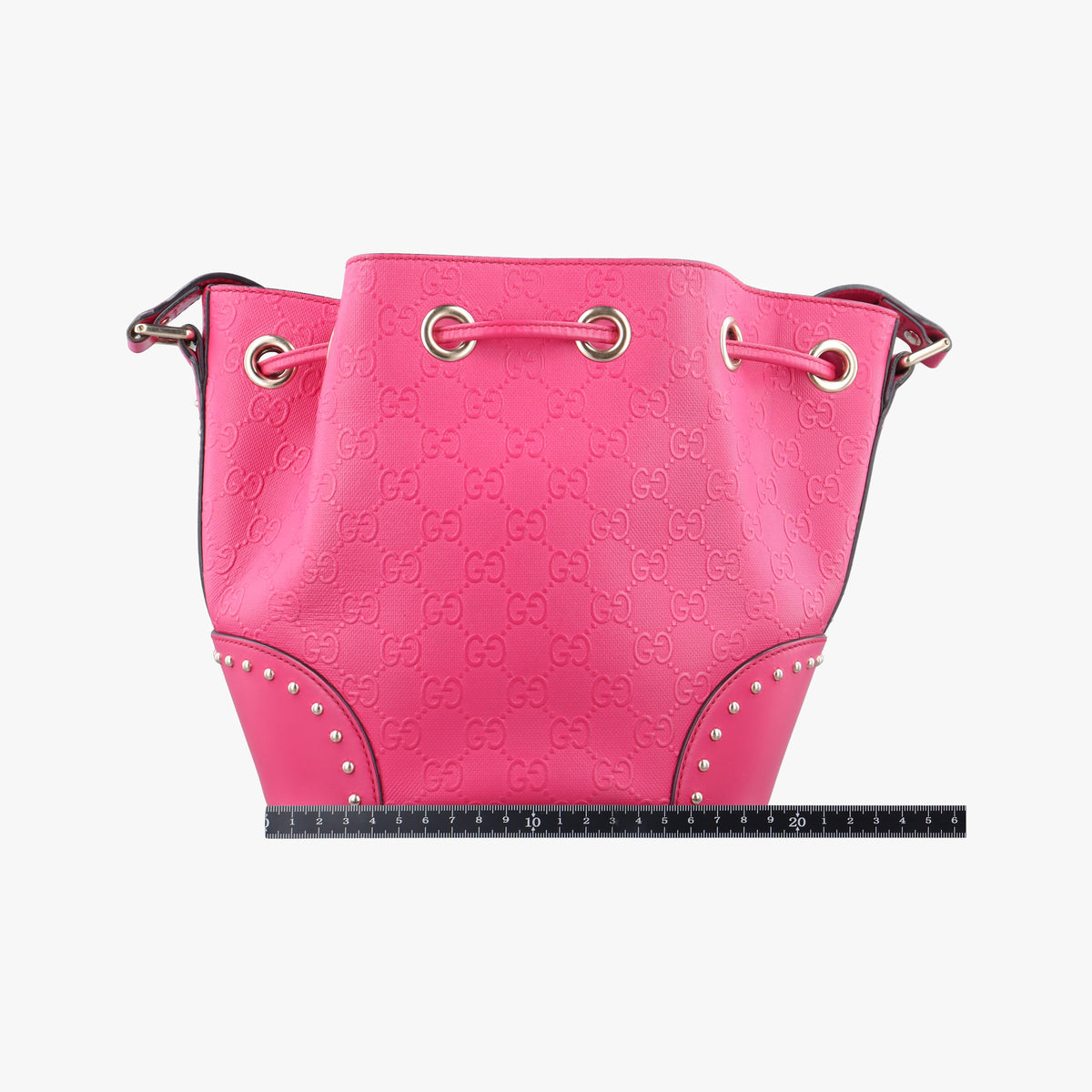 Bright Diamante Bucket Red Leather 354229 H017549282ブライトディアマンテ バケット レッド レザー 354229 H017549282