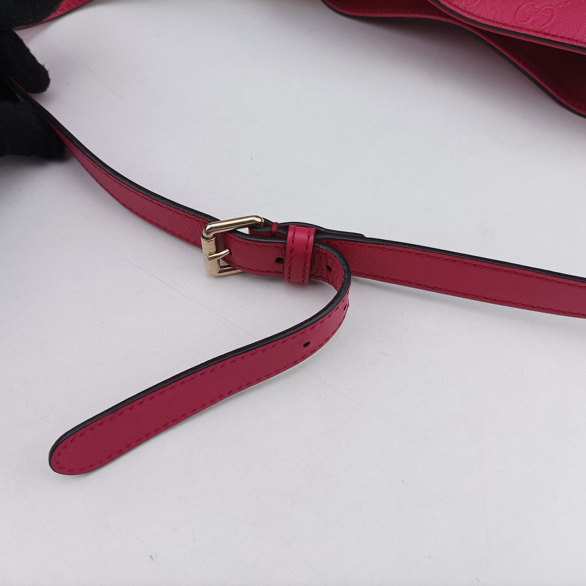 Bright Diamante Bucket Red Leather 354229 H017549282ブライトディアマンテ バケット レッド レザー 354229 H017549282