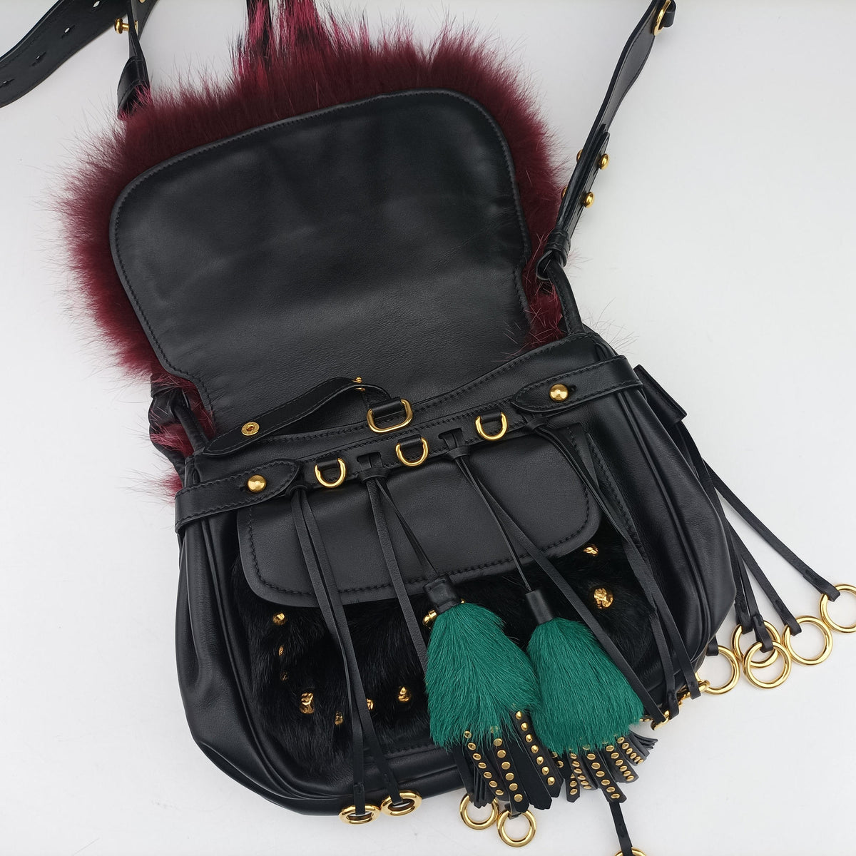 City Corsaire Burgundy Fur x Calfskin 180/Aシティ コルセール ワインレッド ファー x カーフ 180/A