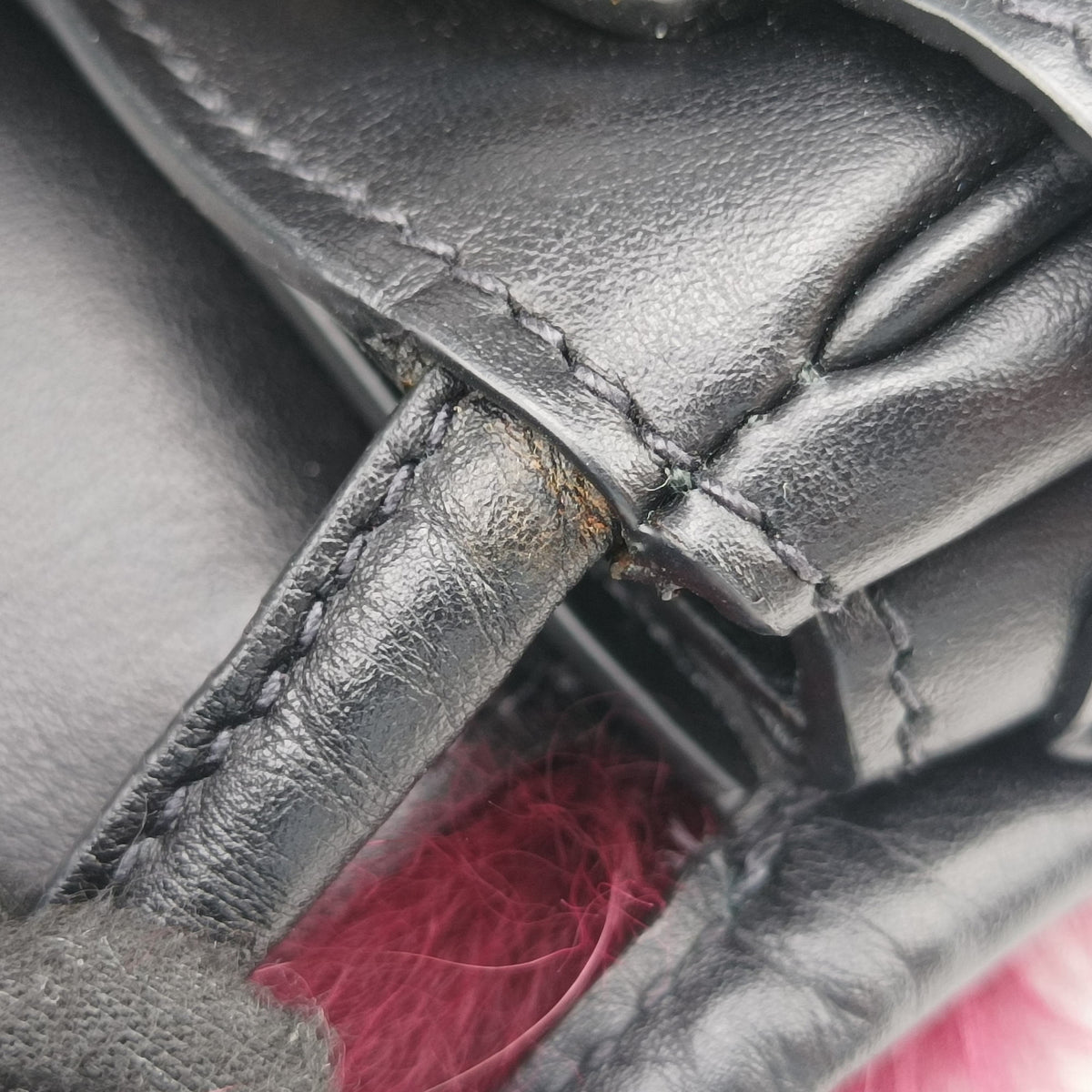 City Corsaire Burgundy Fur x Calfskin 180/Aシティ コルセール ワインレッド ファー x カーフ 180/A