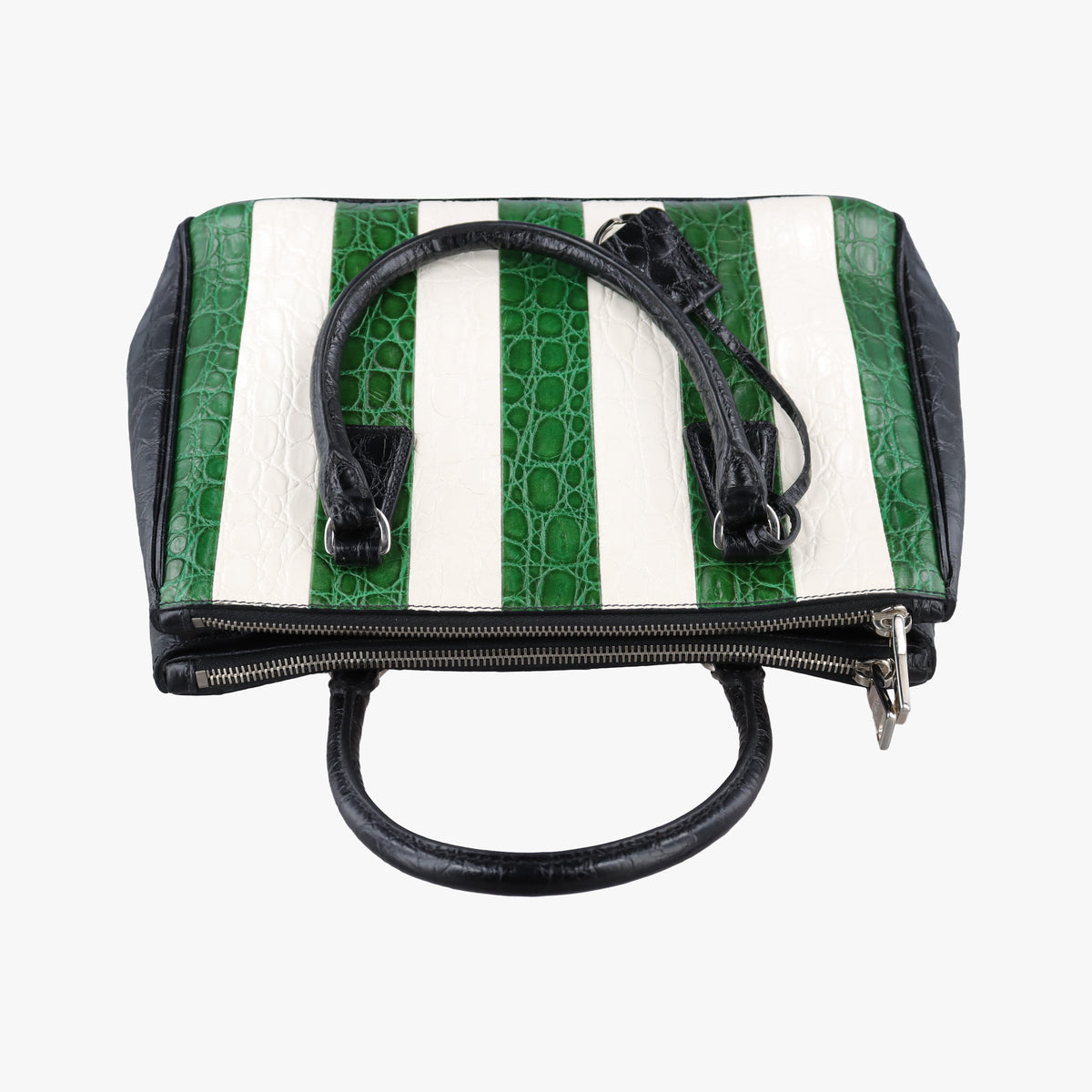 Galleria White×Green×Black Leather 4ガレリア ホワイト×グリーン×ブラック レザー 4