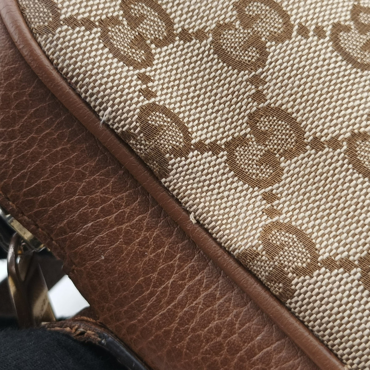 Bree Microguccissima Beige x Brown canvas×leather 449413 H033604107ブリー マイクログッチシマ ベージュ x ブラウン キャンバス×レザー 449413 H033604107