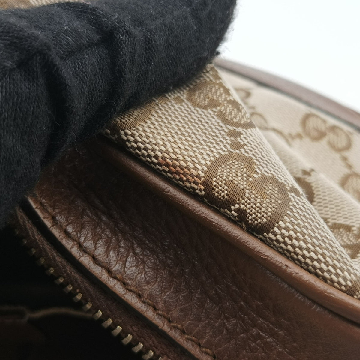 Bree Microguccissima Beige x Brown canvas×leather 449413 H033604107ブリー マイクログッチシマ ベージュ x ブラウン キャンバス×レザー 449413 H033604107