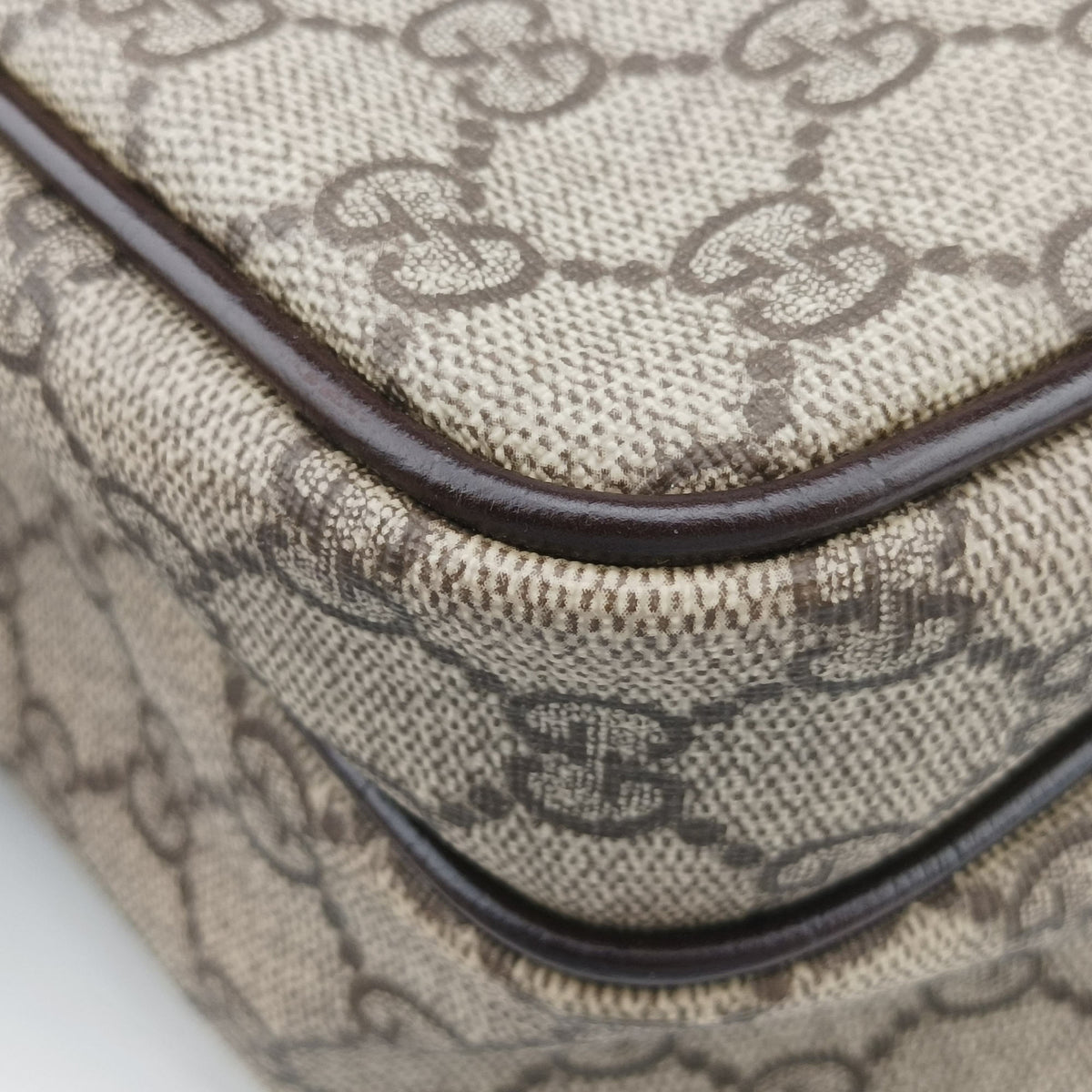 GG Plus GG Supreme Beige × Brown PVC coated canvas×Leather 114531 C2825090GGプラス GGスプリーム ベージュ×ブラウン PVCコーティングキャンバス×レザー 114531 C2825090