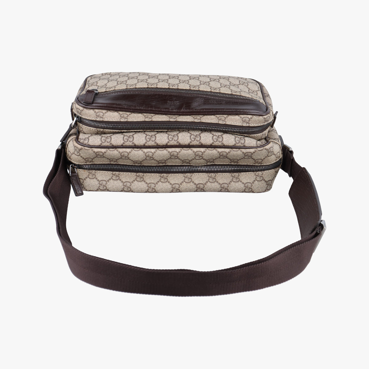 GG Plus GG Supreme Beige × Brown PVC coated canvas×Leather 114531 C2825090GGプラス GGスプリーム ベージュ×ブラウン PVCコーティングキャンバス×レザー 114531 C2825090