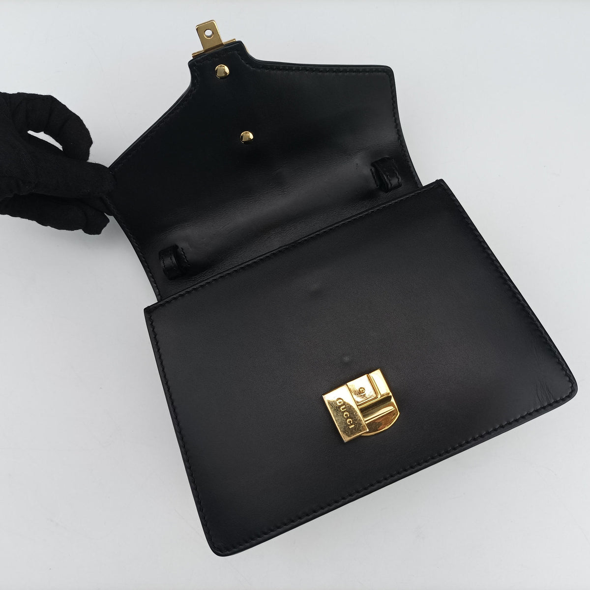 Sylvie Black Leather 470270 H021827157シルヴィ ブラック レザー 470270 H021827157