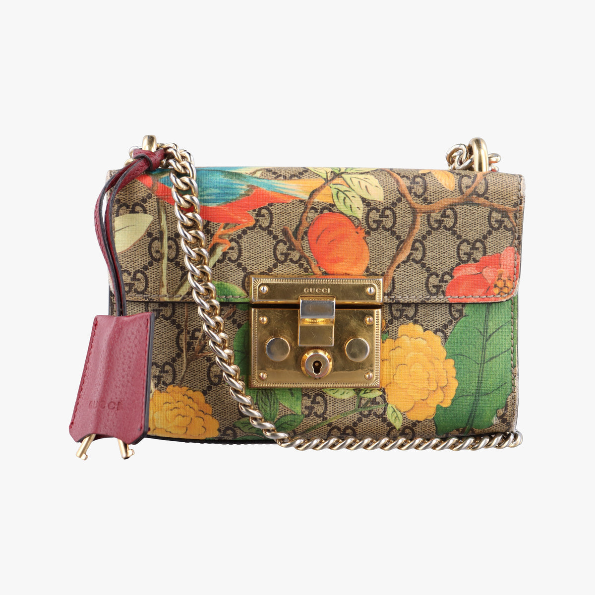 Padlock beige×Multicolour PVC coated canvas 409487 A020237246パドロック ベージュ×マルチカラー PVCコーティングキャンバス 409487 A020237246
