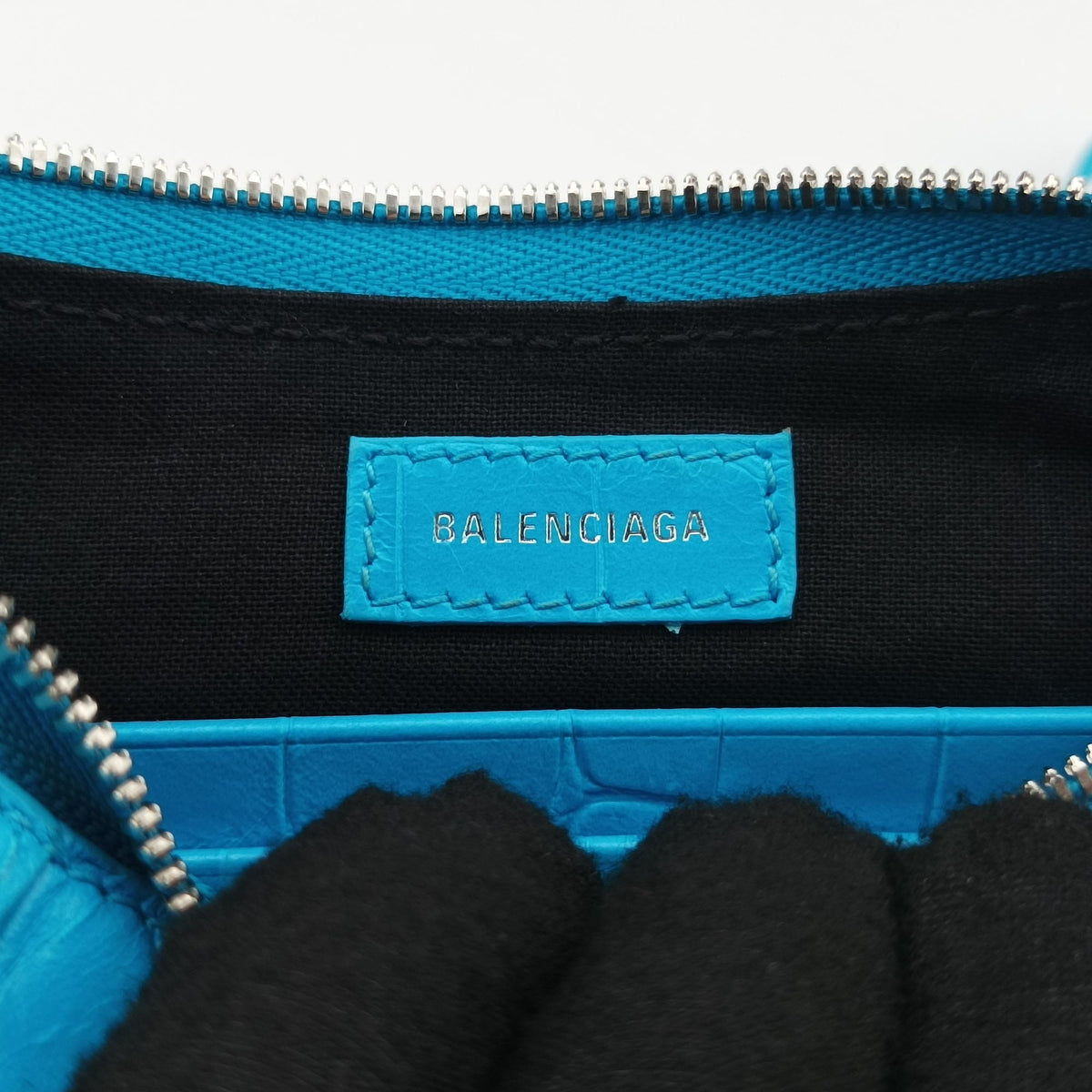Le Cagole Mini Blue Leather 695814 695814.4624.R.584046ル カゴール ミニ ブルー レザー 695814 695814.4624.R.584046