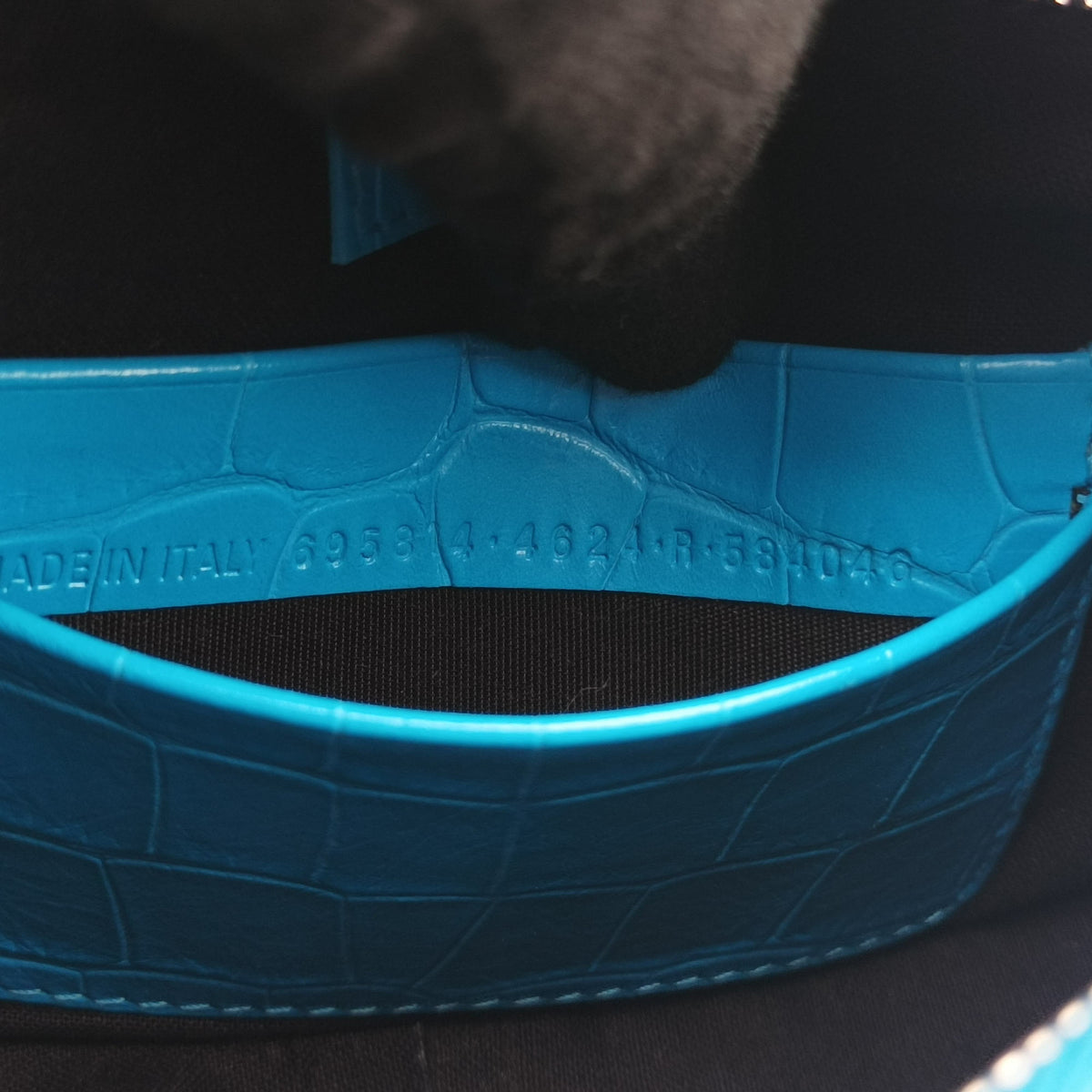 Le Cagole Mini Blue Leather 695814 695814.4624.R.584046ル カゴール ミニ ブルー レザー 695814 695814.4624.R.584046
